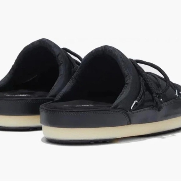 Moon Boot Black Mules Sleek Slip-On Comfort - Picture 2 of 11